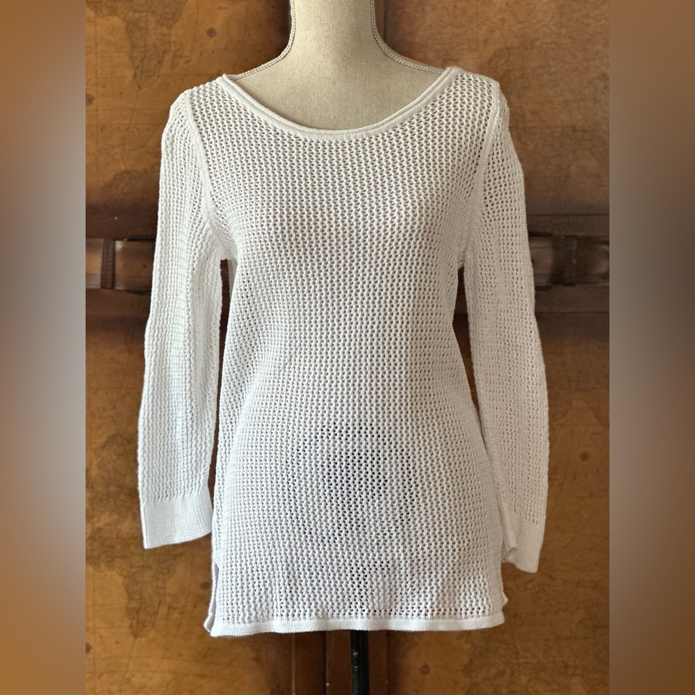 White House Black Market White Knit Top